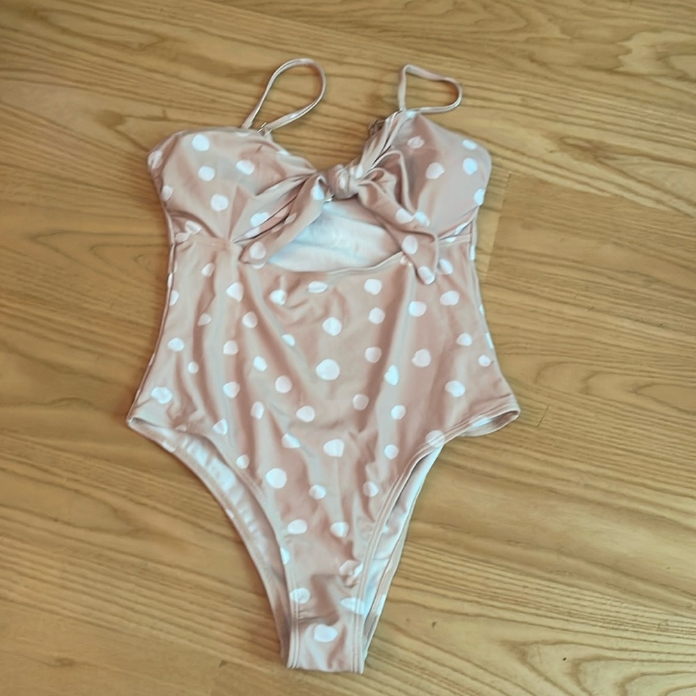 New Lwaoien women’s one piece monokini swimsuit polkadot small